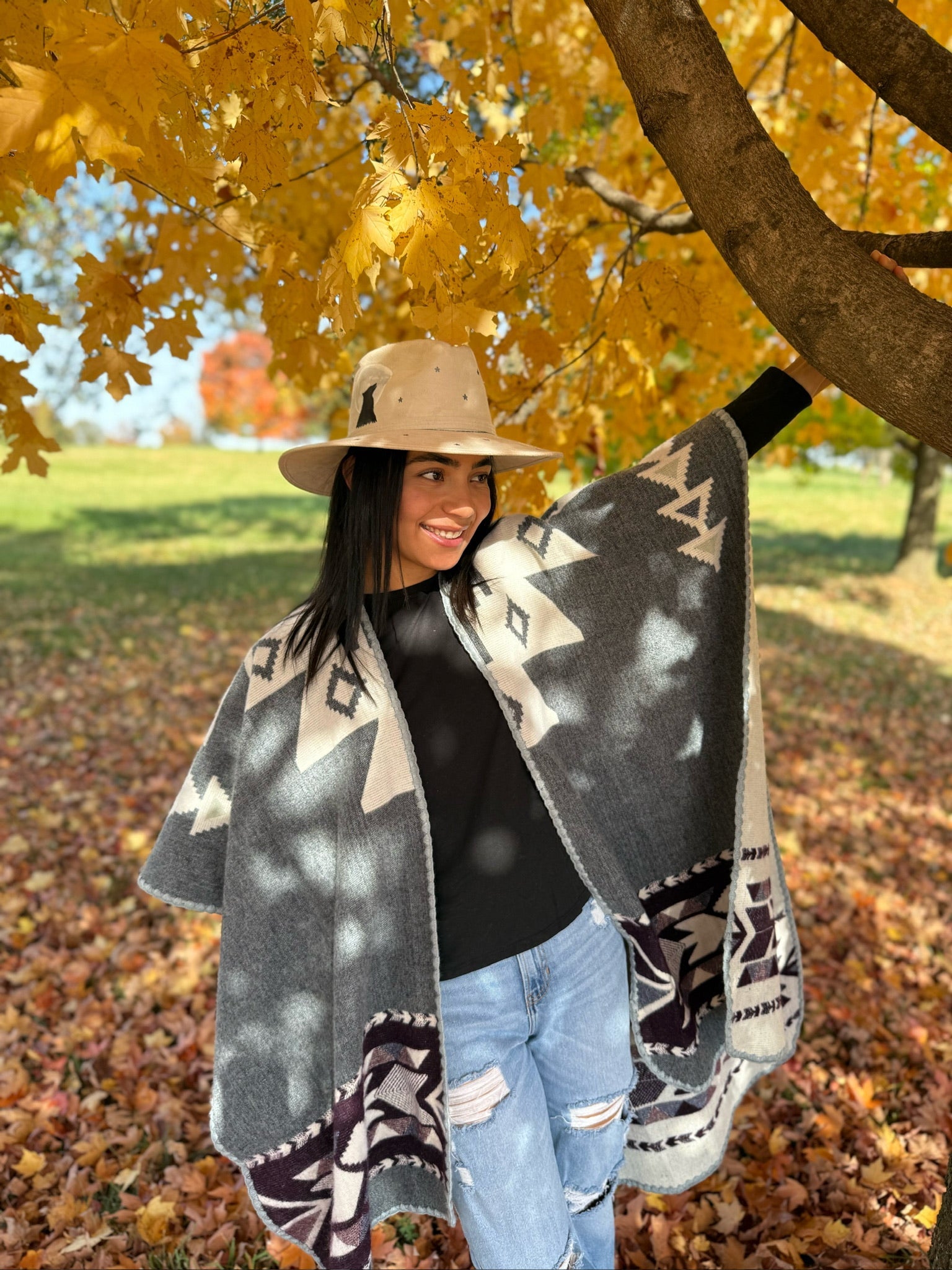 Handmade ponchos made by women in Ecuador