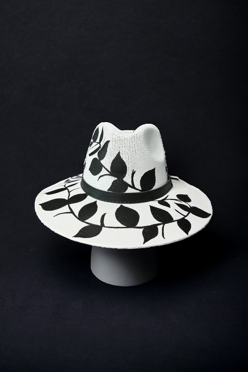 Botanical Painted Jute Canvas Hat