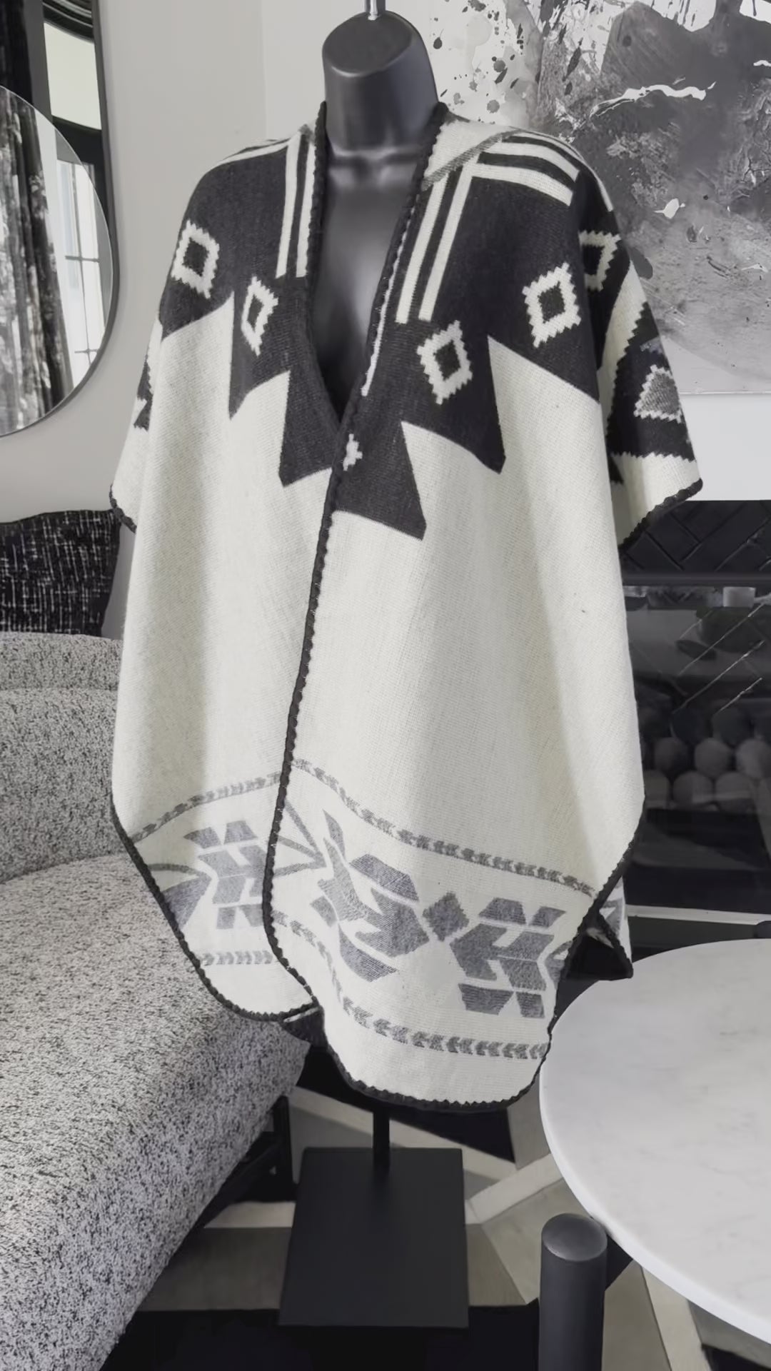 Navajo Reversible Poncho