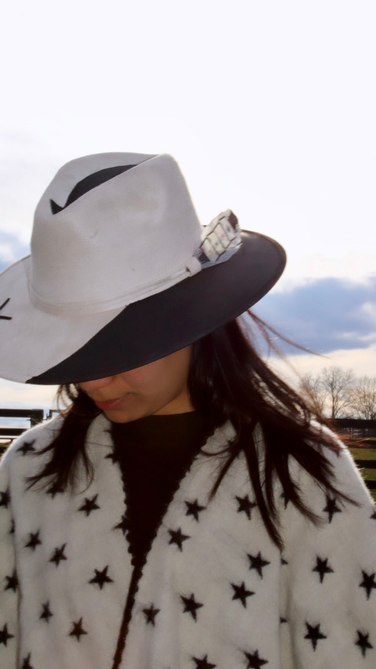 Four Of A Kind Painted Suede Hat