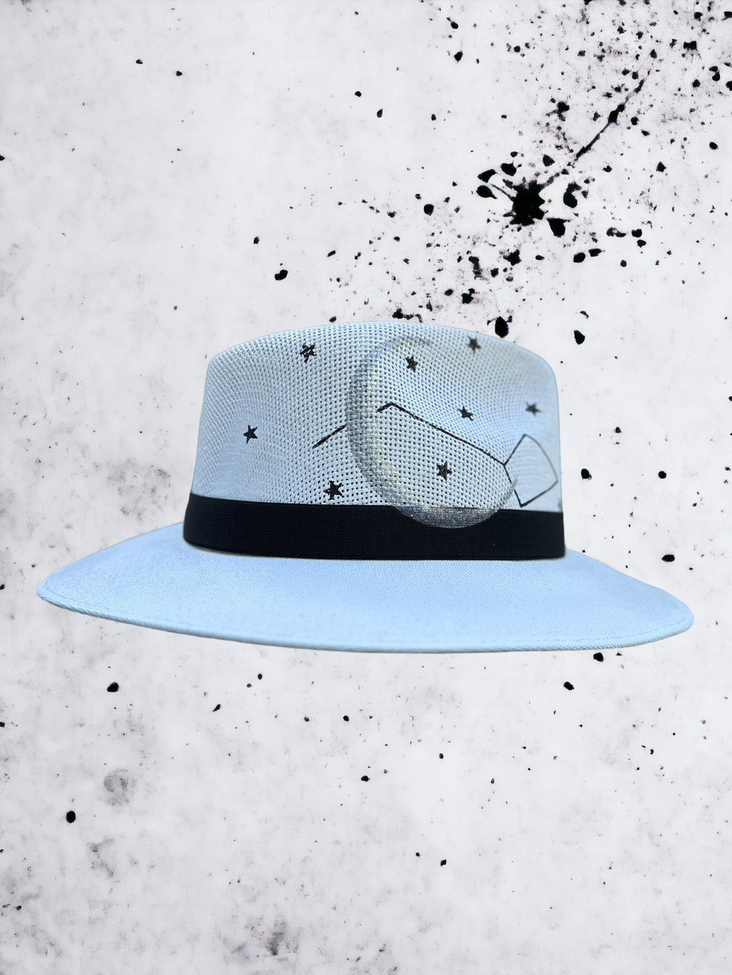 Moonstruck Painted Jute Canvas Hat