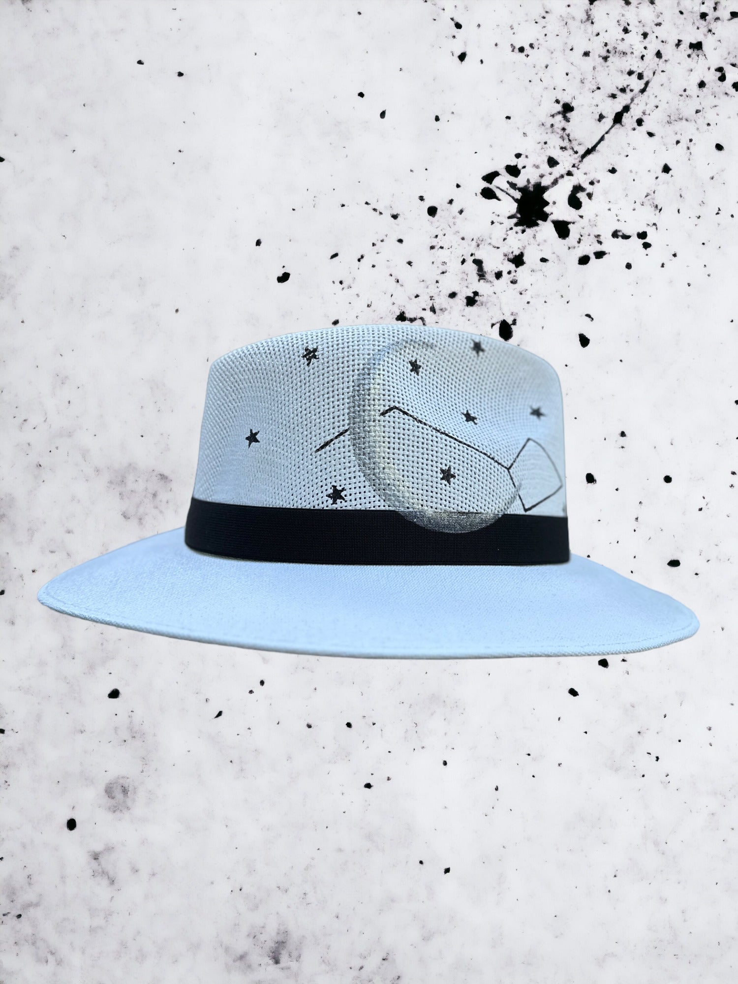 Moonstruck Painted Jute Canvas Hat