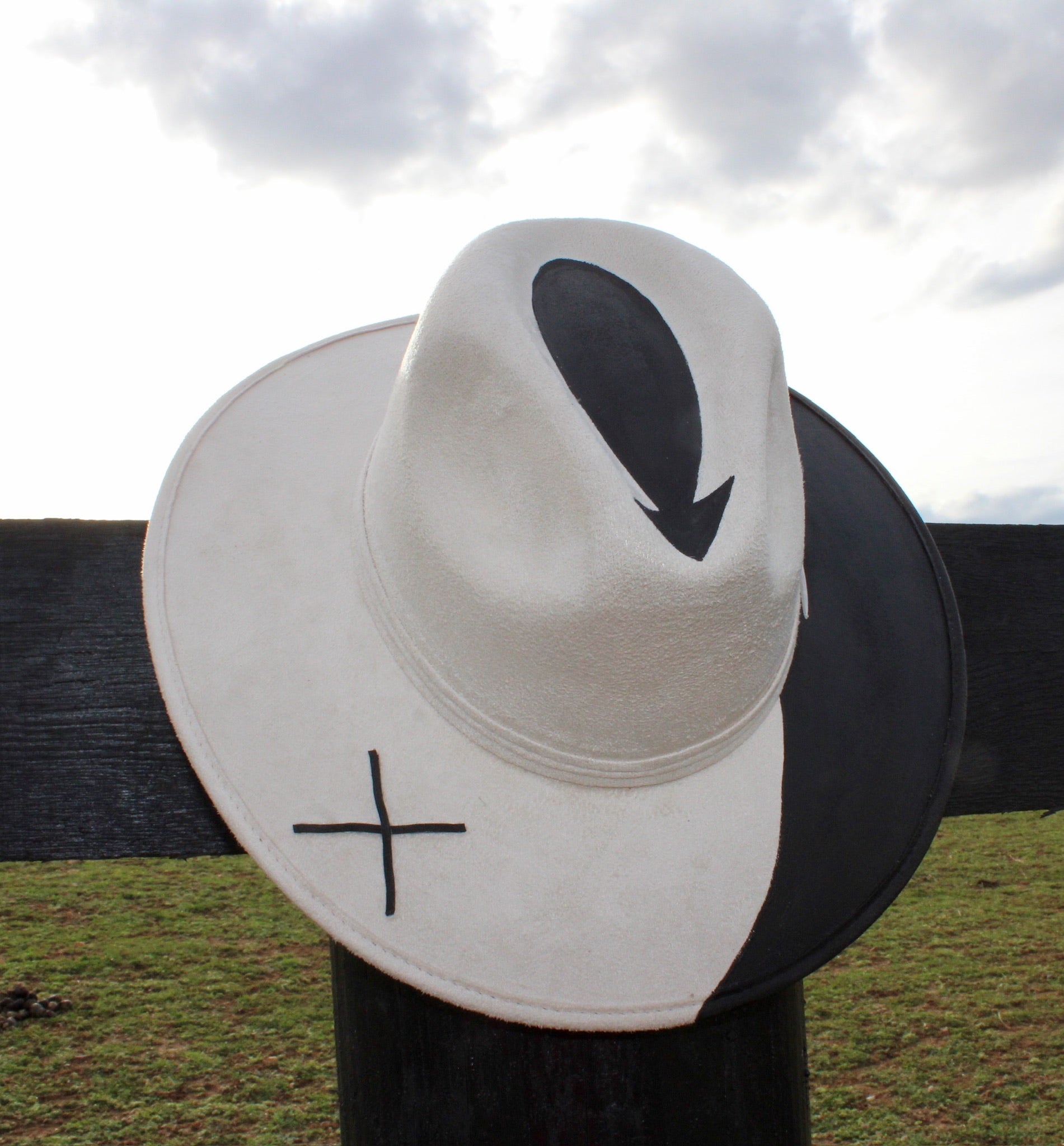 Four Of A Kind Painted Suede Hat