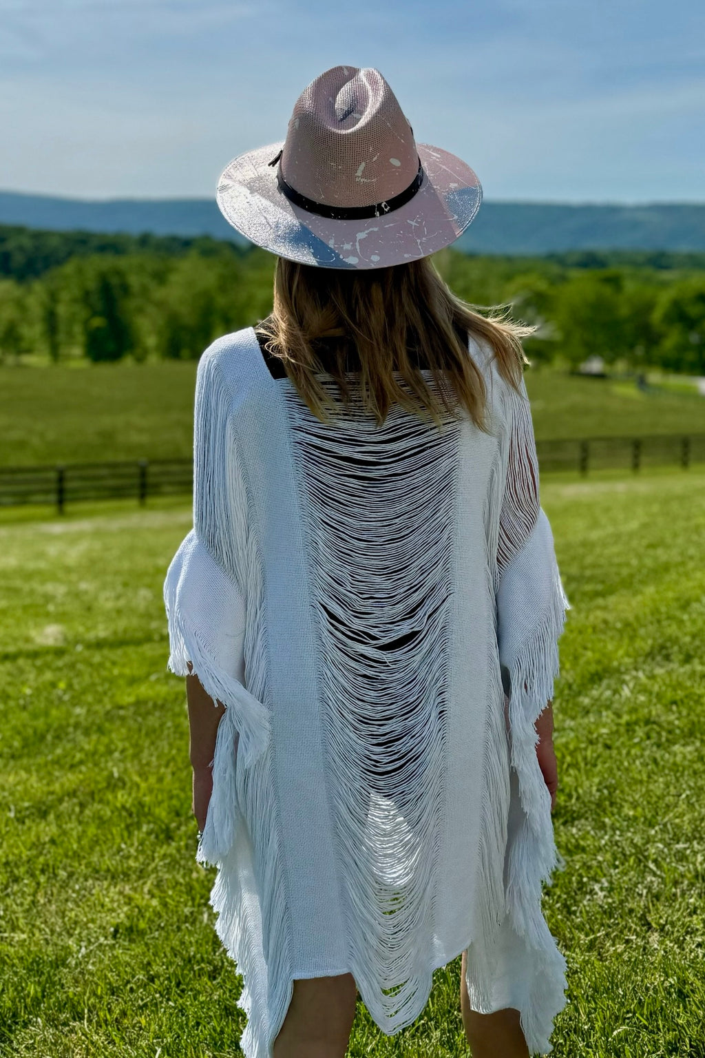 Distressed Beach Cover-Up Dress