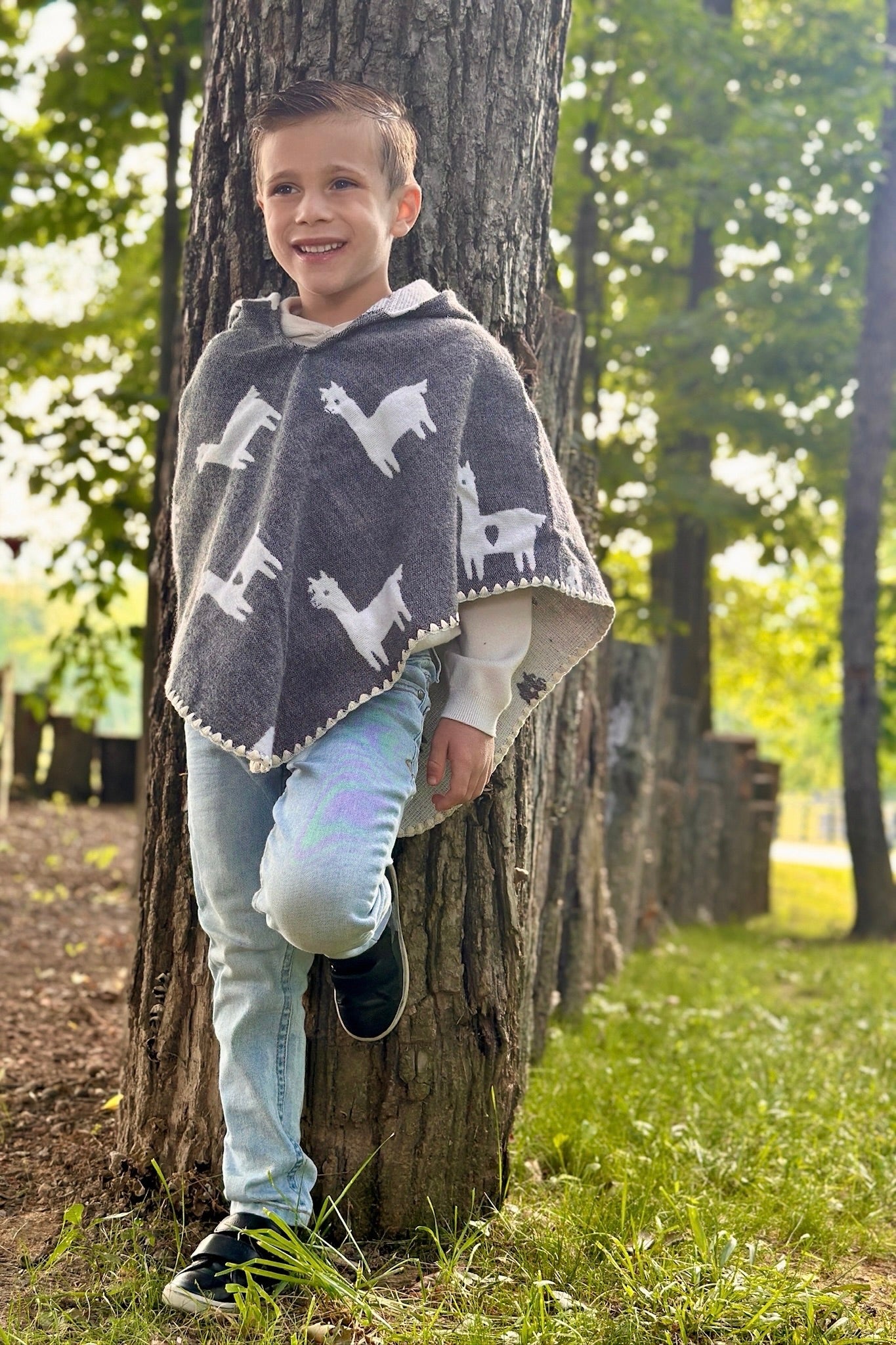 Little Llama Children's Poncho