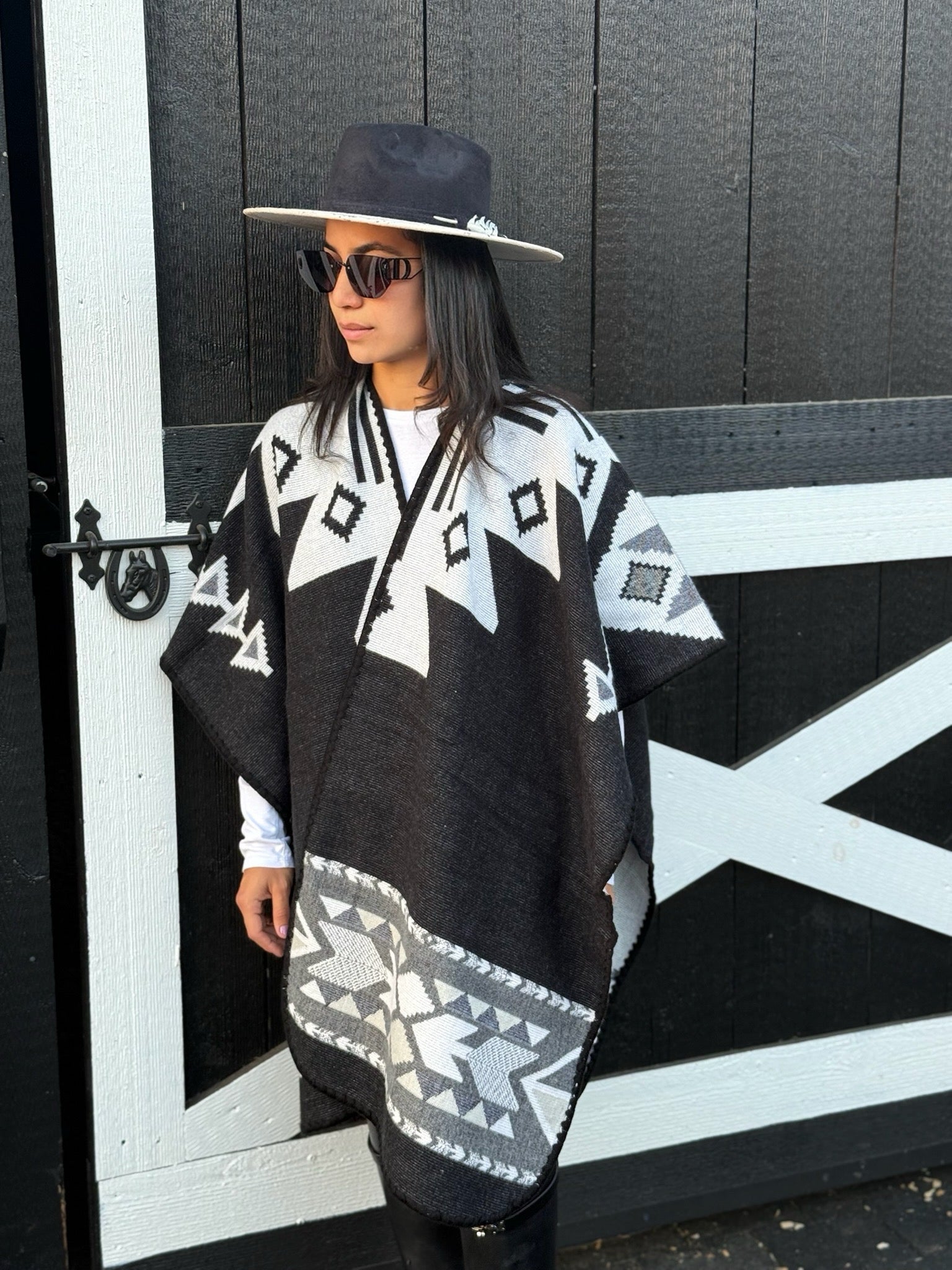 Navajo Reversible Poncho