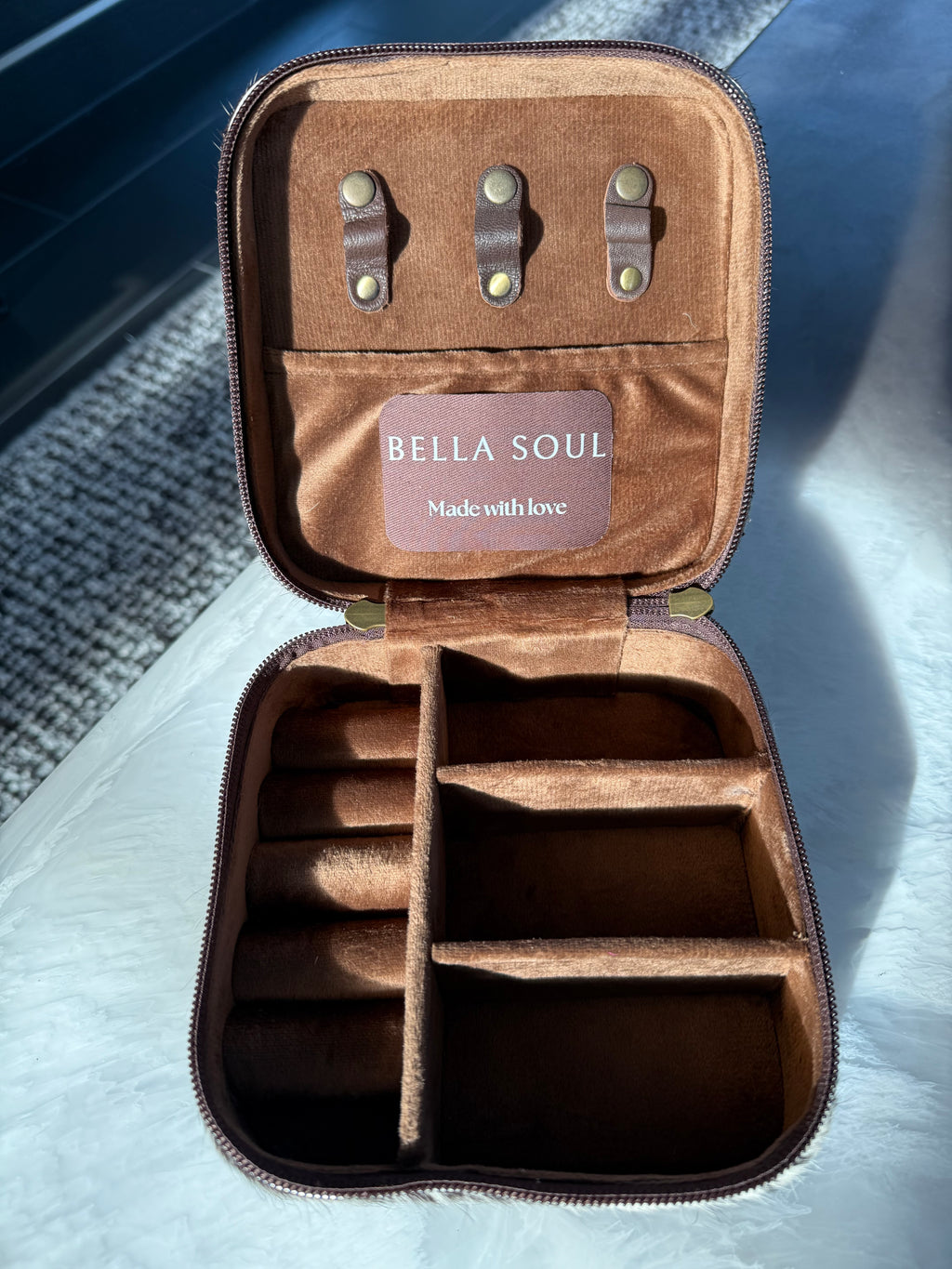 Large Cowhide Jewelry Box
