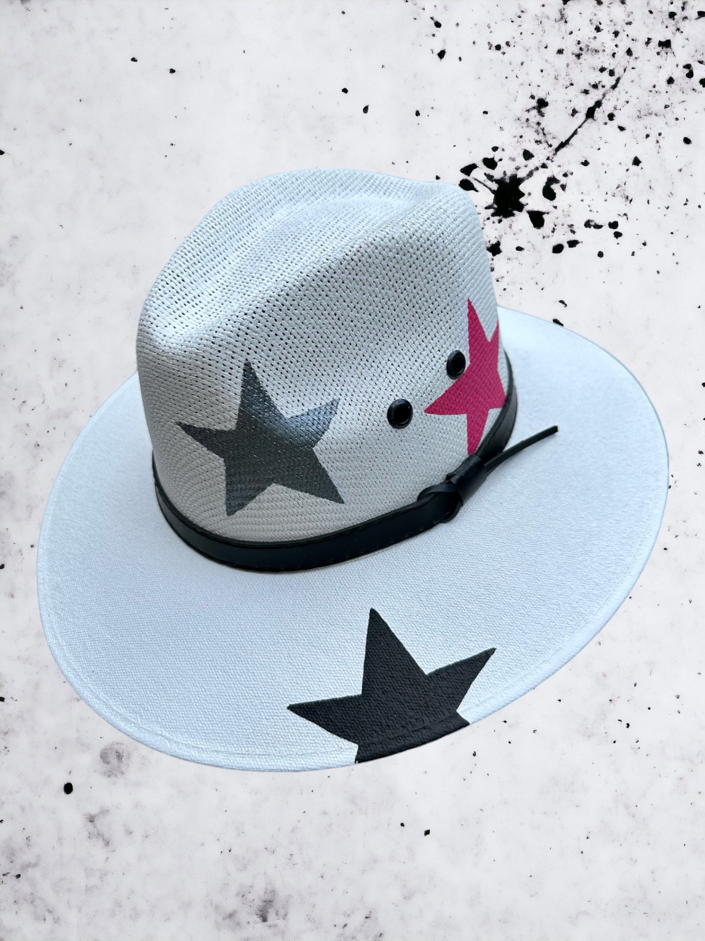 Superstar Painted Jute Canvas Hat