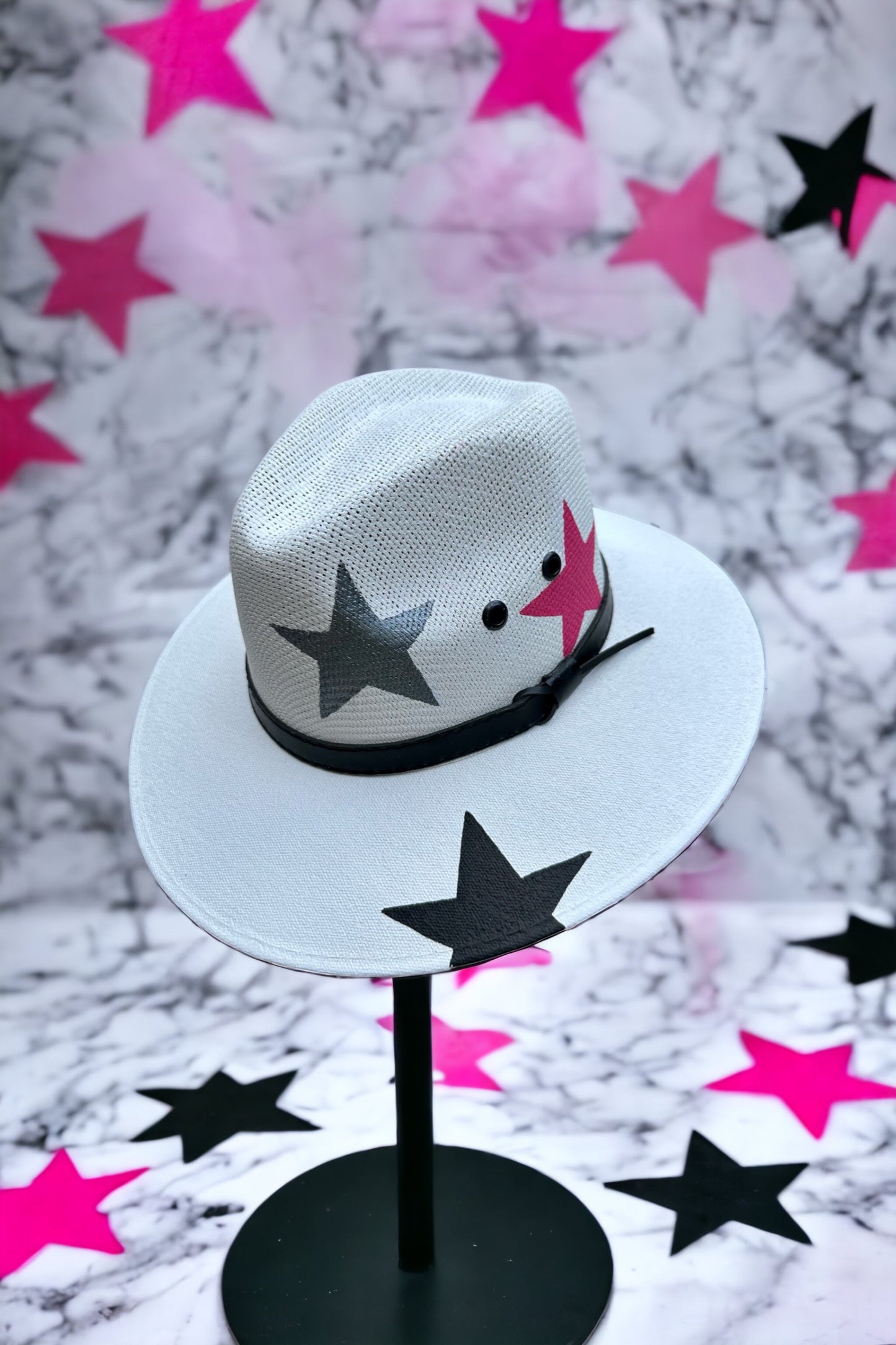 Superstar Painted Jute Canvas Hat