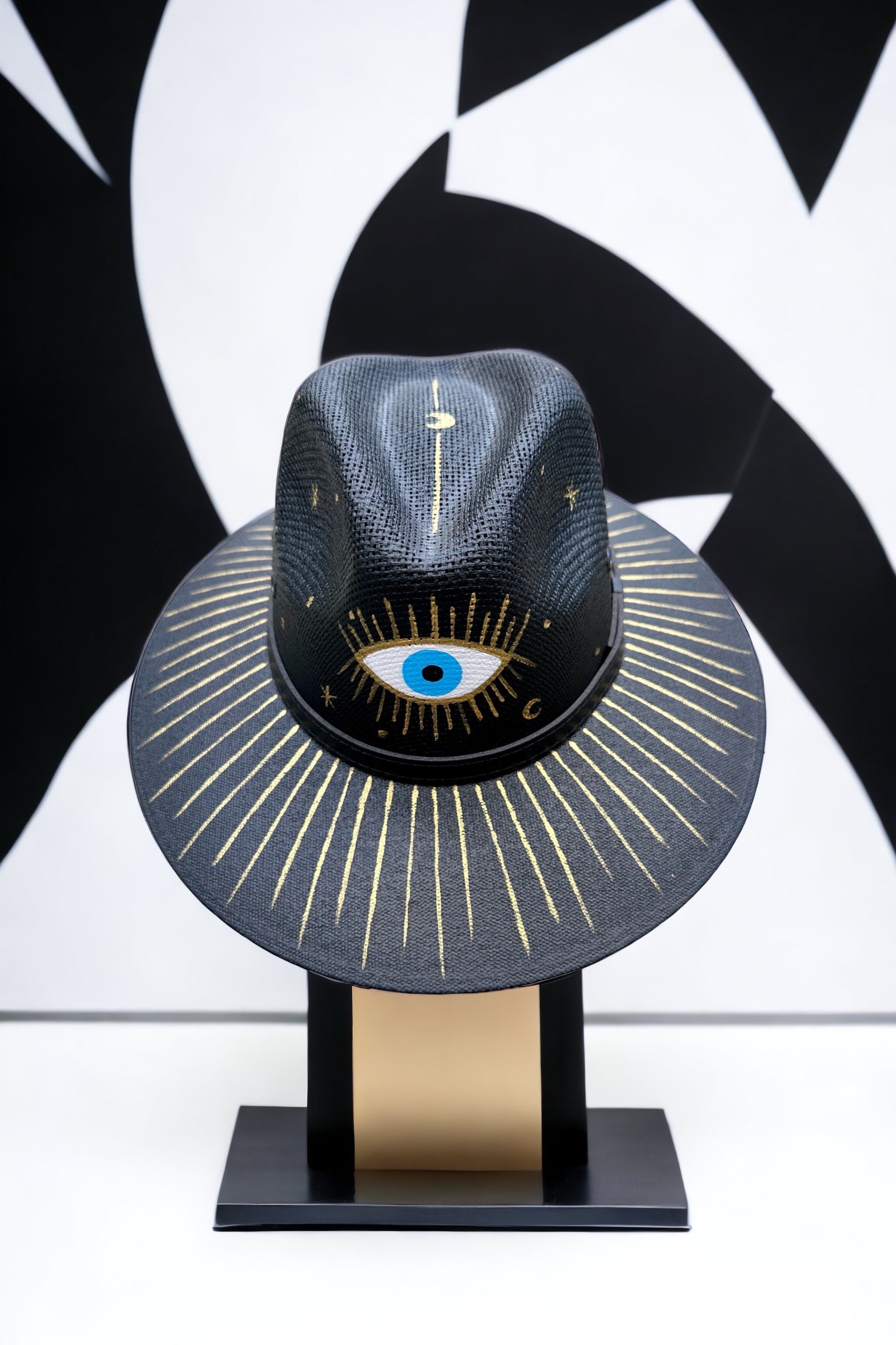 Goldeneye Painted Jute Canvas Hat