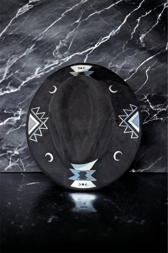 Midnight Nova Painted Vegan Suede Hat