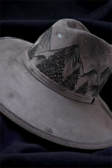 Nightfall Peaks Painted Suede Hat