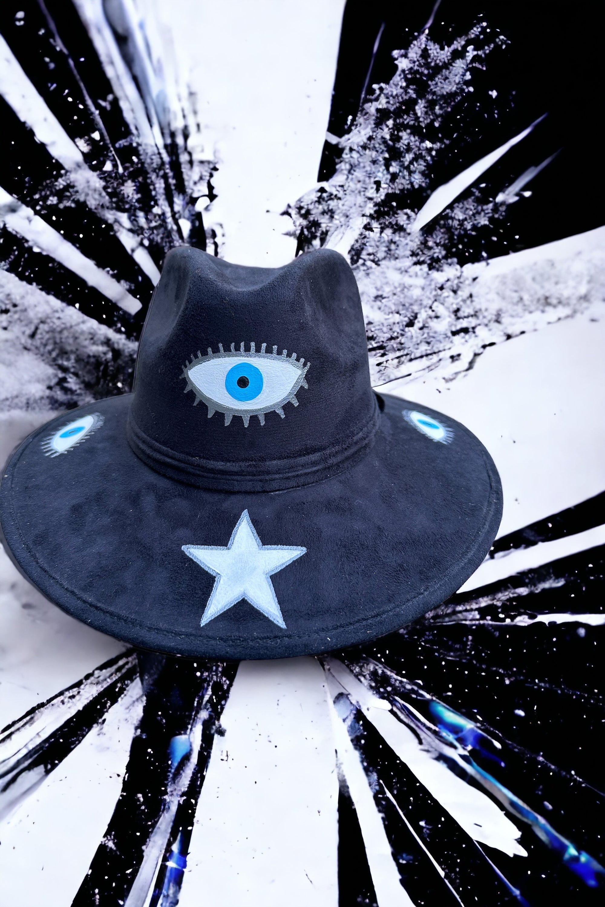 Los Ojos Painted Suede Hat