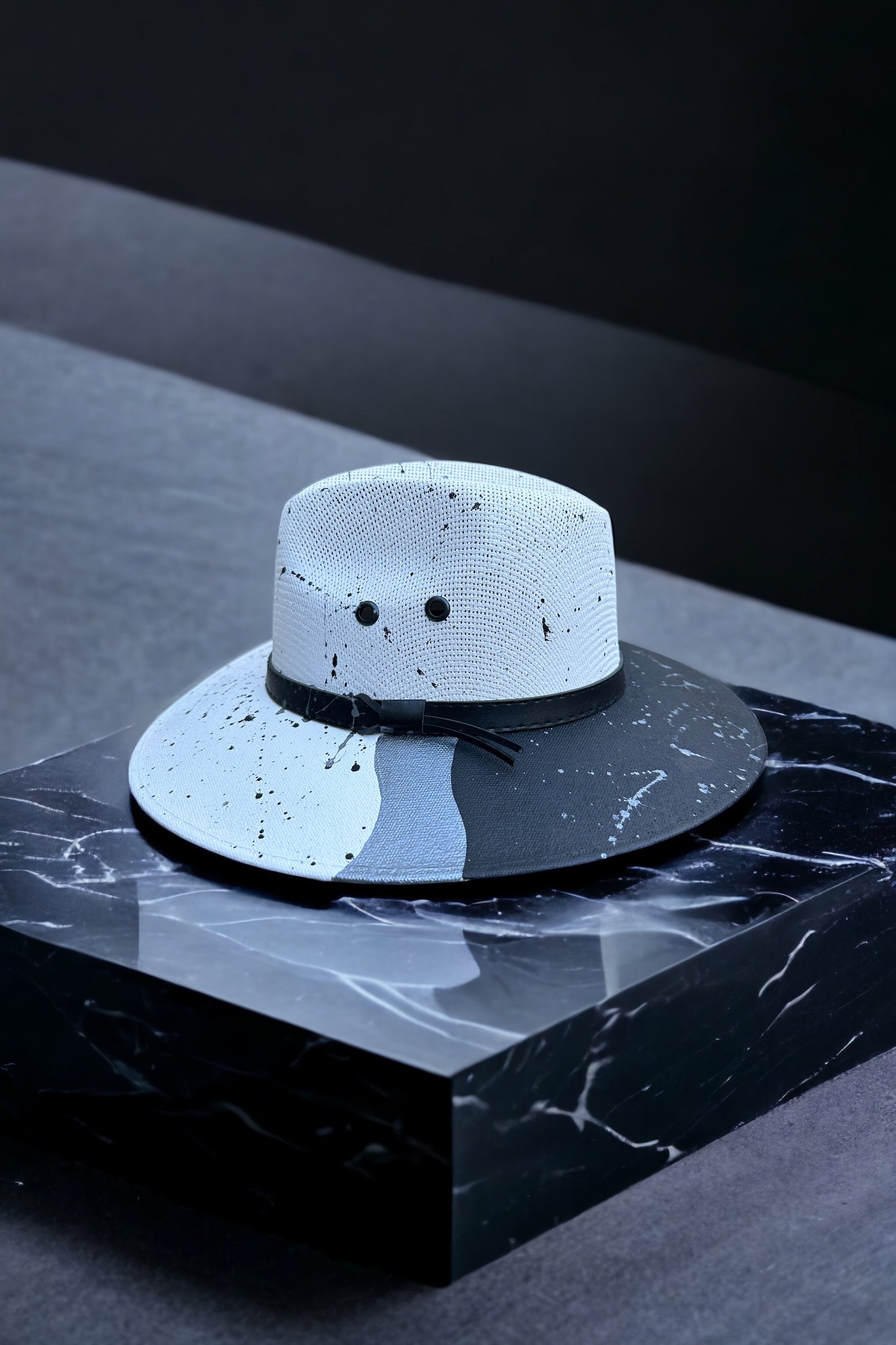 Glimmers of the Cosmos Painted Jute Canvas Hat