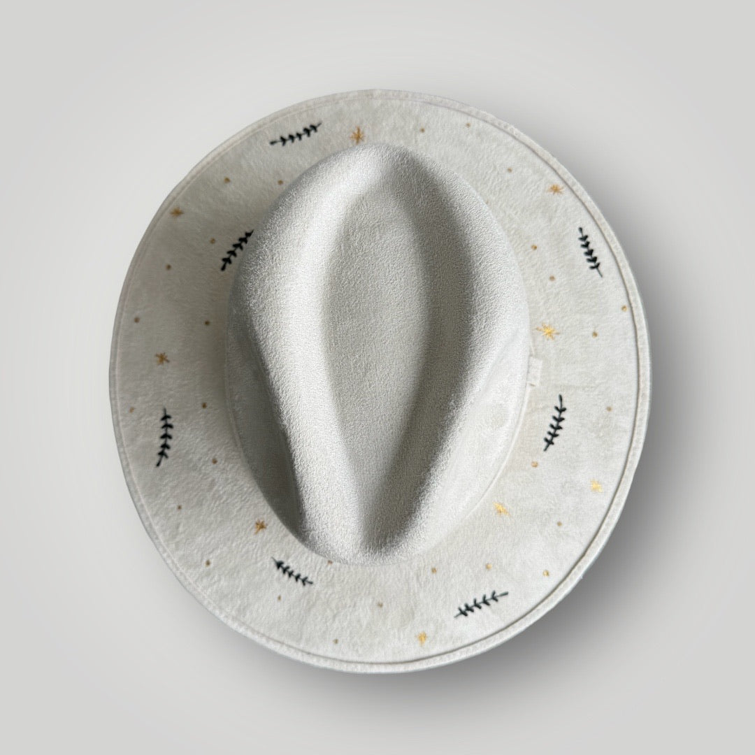 Mystic Moon Painted Vegan Suede Hat