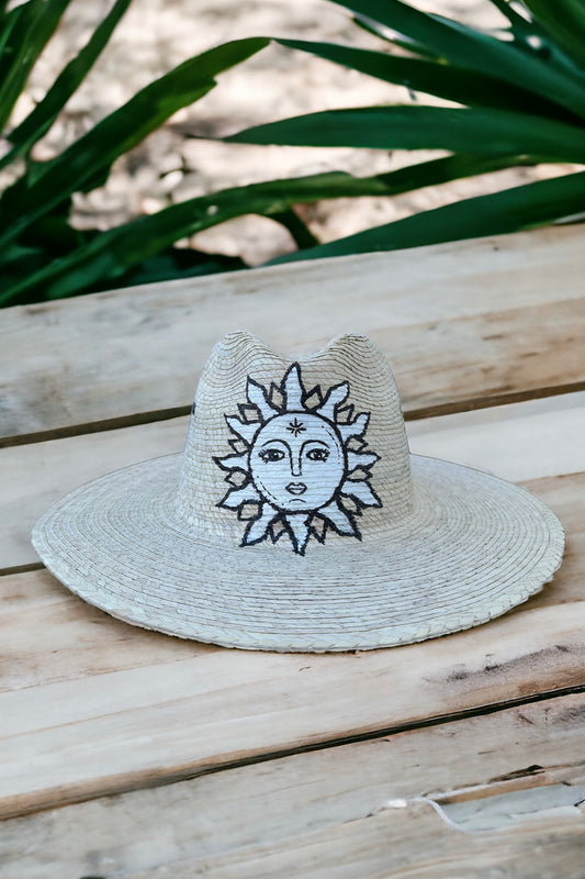 Soleil Painted Palm Straw Hat