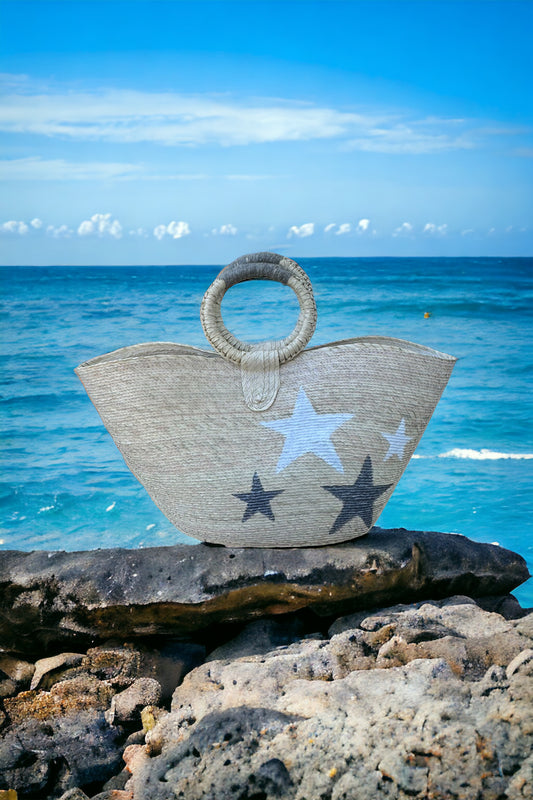 Constellation Painted Palm Beach Bag