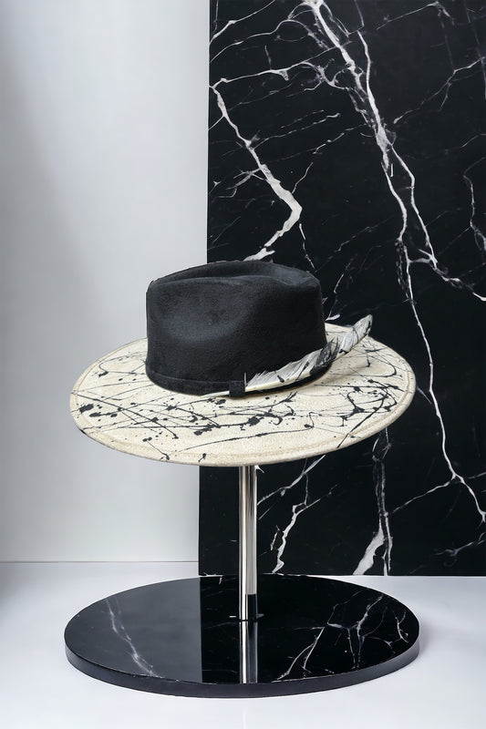 Flat Brim Paint Fleck Hat