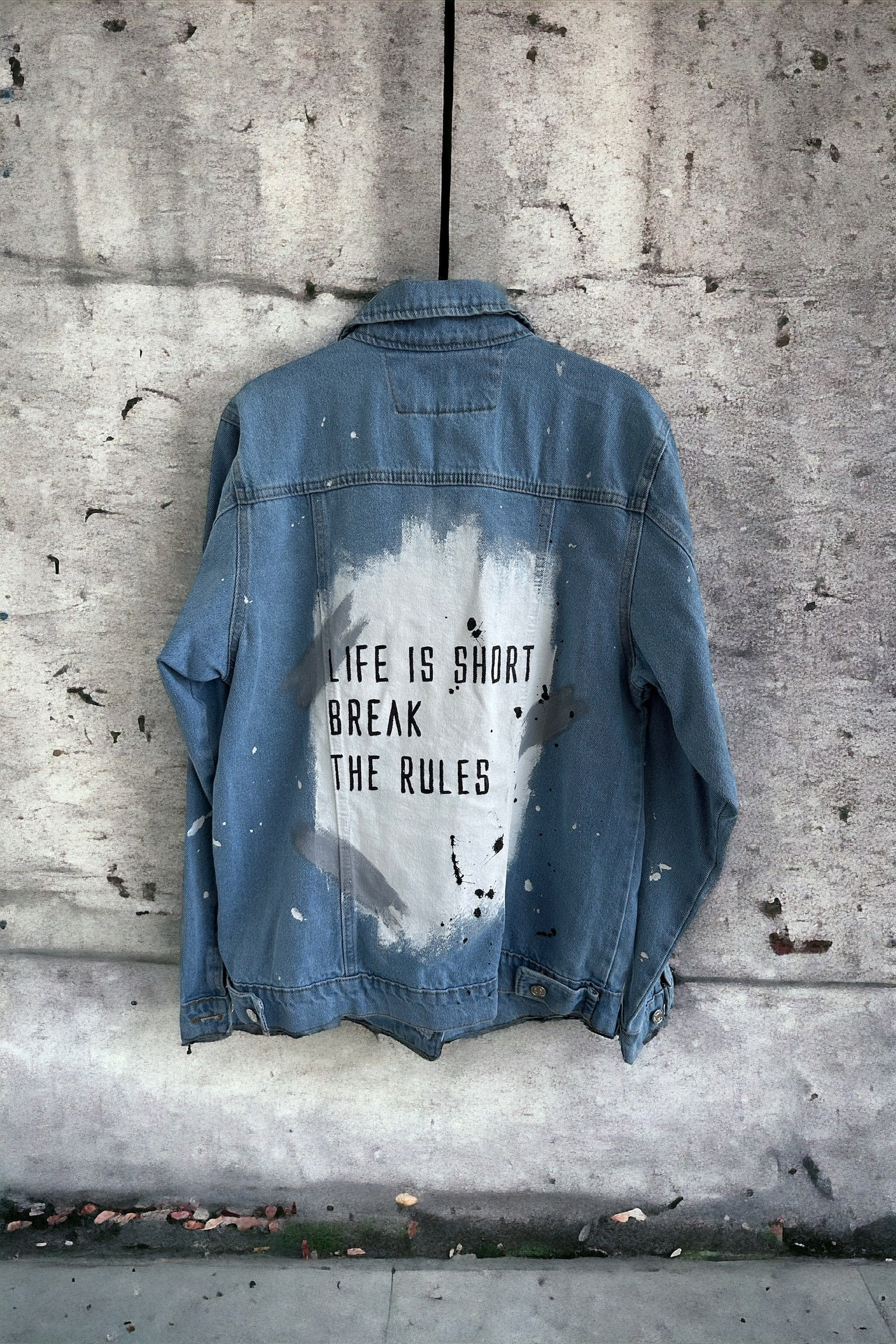 Break the Rules Hand-Painted Jean Jacket