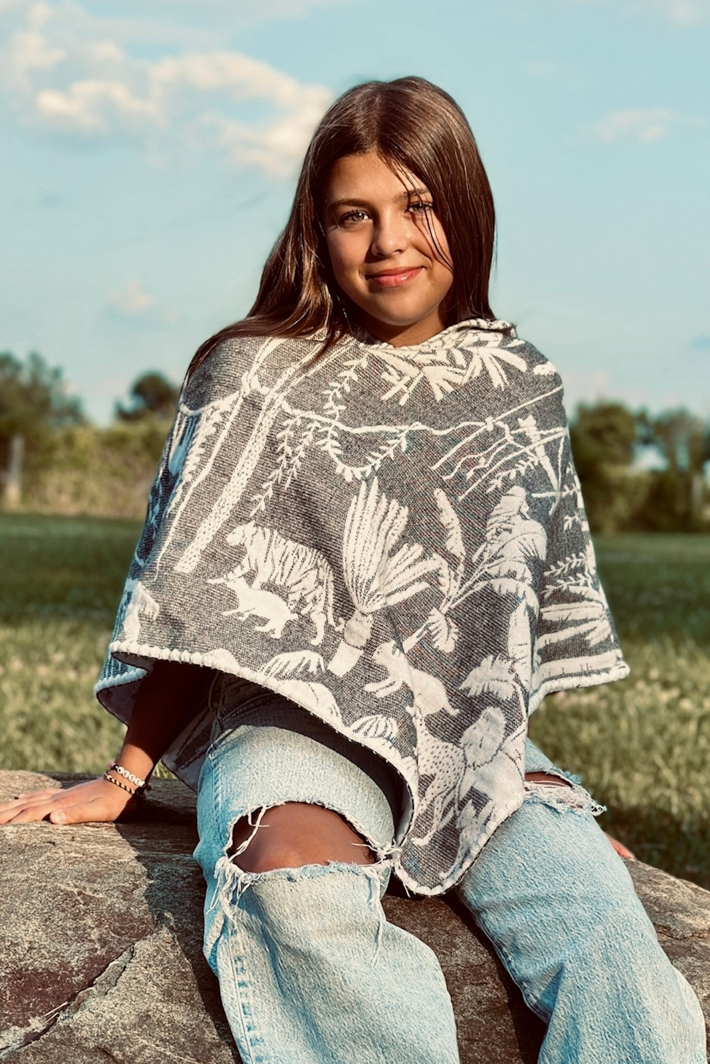 Palm Jungle Children's Poncho