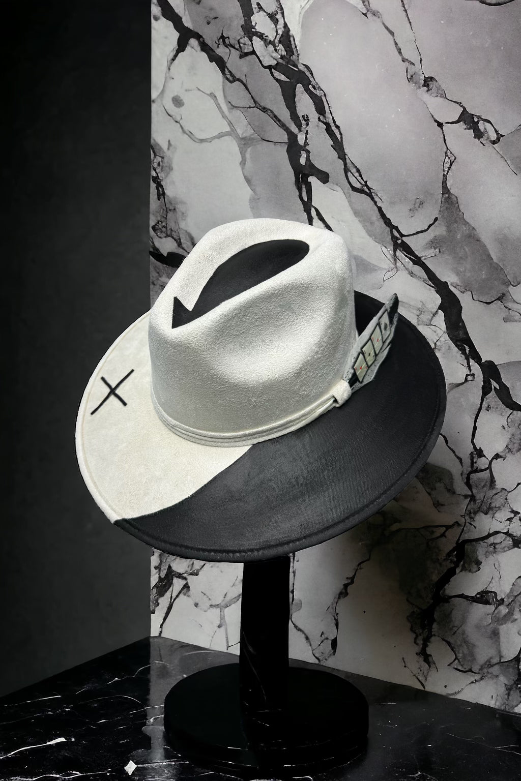 Four Of A Kind Painted Suede Hat