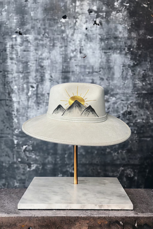 Golden Peak Painted Suede Hat