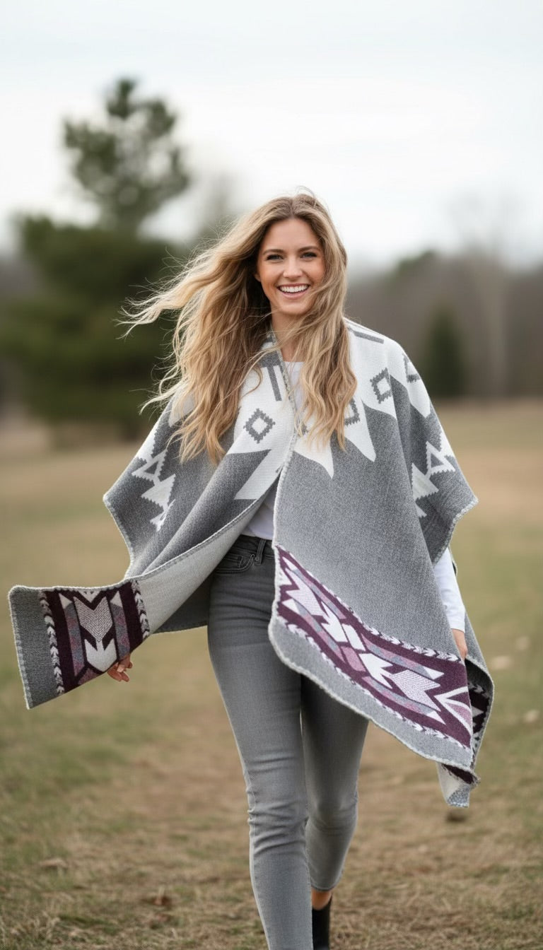 Pacha Reversible Poncho
