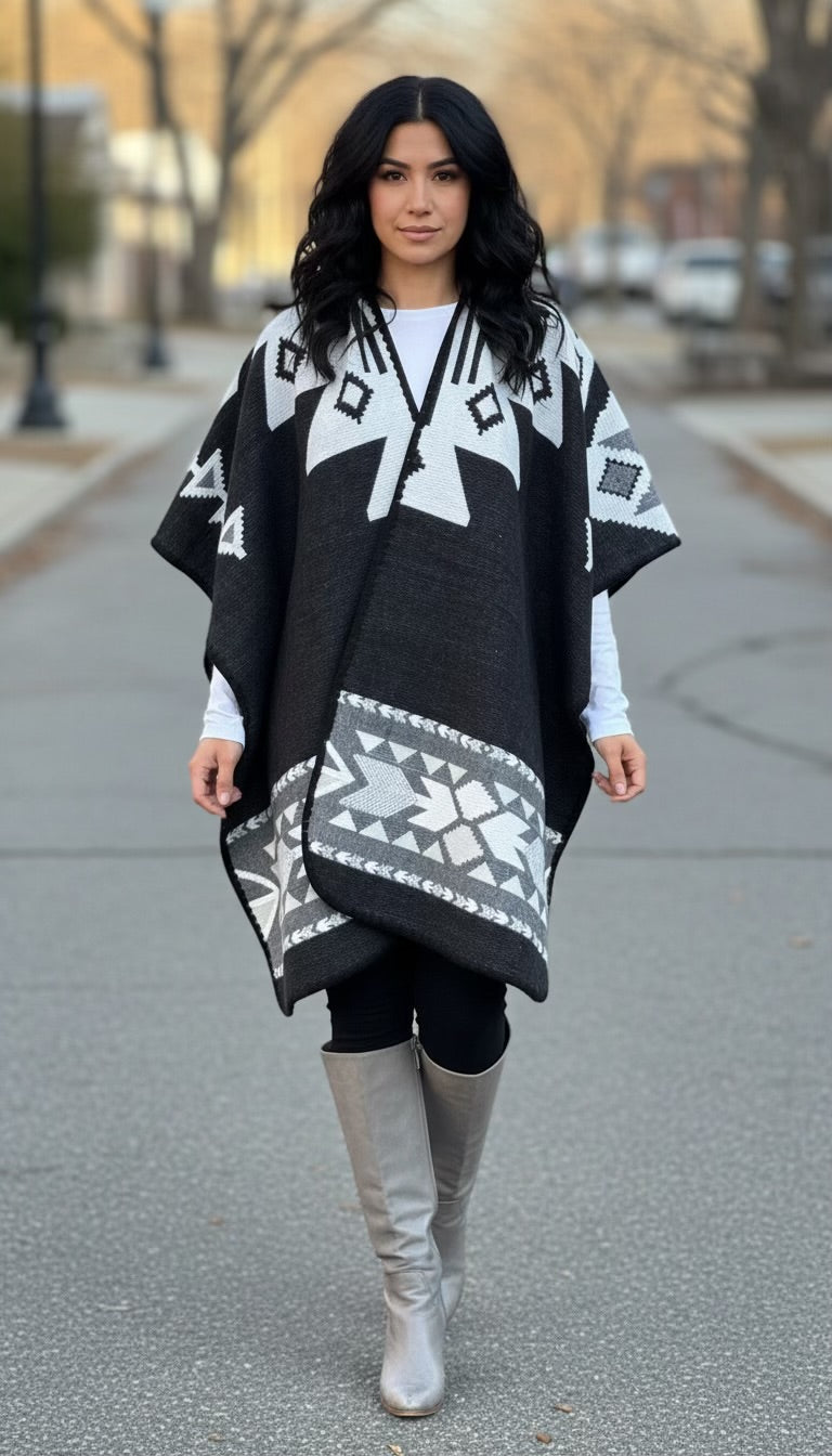 Navajo Reversible Poncho