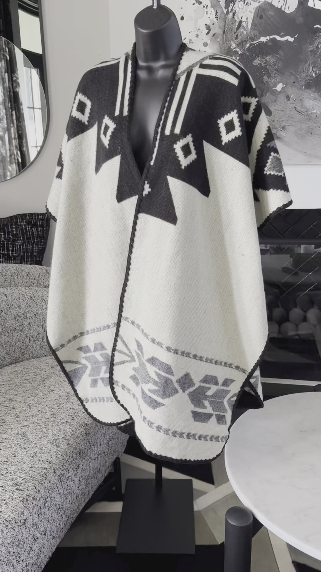 Navajo Reversible Poncho